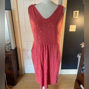 BODEN GOLD POLKA DOT DRESS